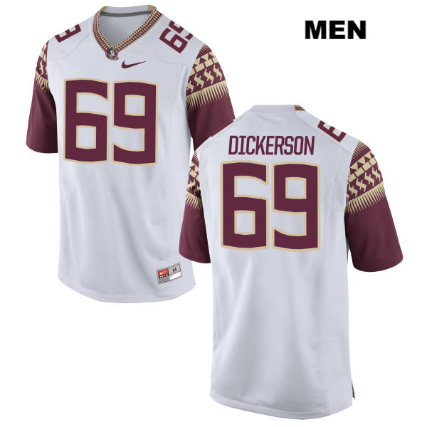 Men's NCAA Nike Florida State Seminoles #69 Landon Dickerson College White Stitched Authentic Football Jersey XQN7269FQ